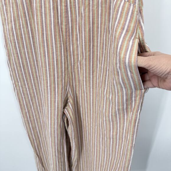 Patagonia Sleeveless Jumpsuit XS Garden Island Evening Mauve Striped Hemp NWT - Picture 8 of 15